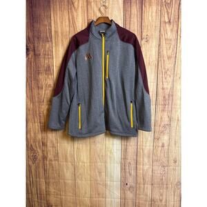 MN University of Minnesota Full Zip Warm Up Jacket with Pockets Men's Size 2XL